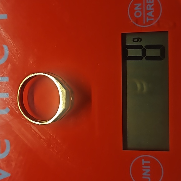 14K Yellow Gold 5 Channel Diamond Men's Ring - Picture 6 of 7